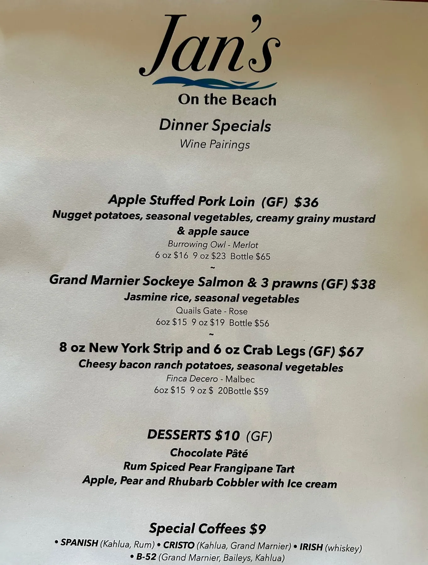 A course served at a private event