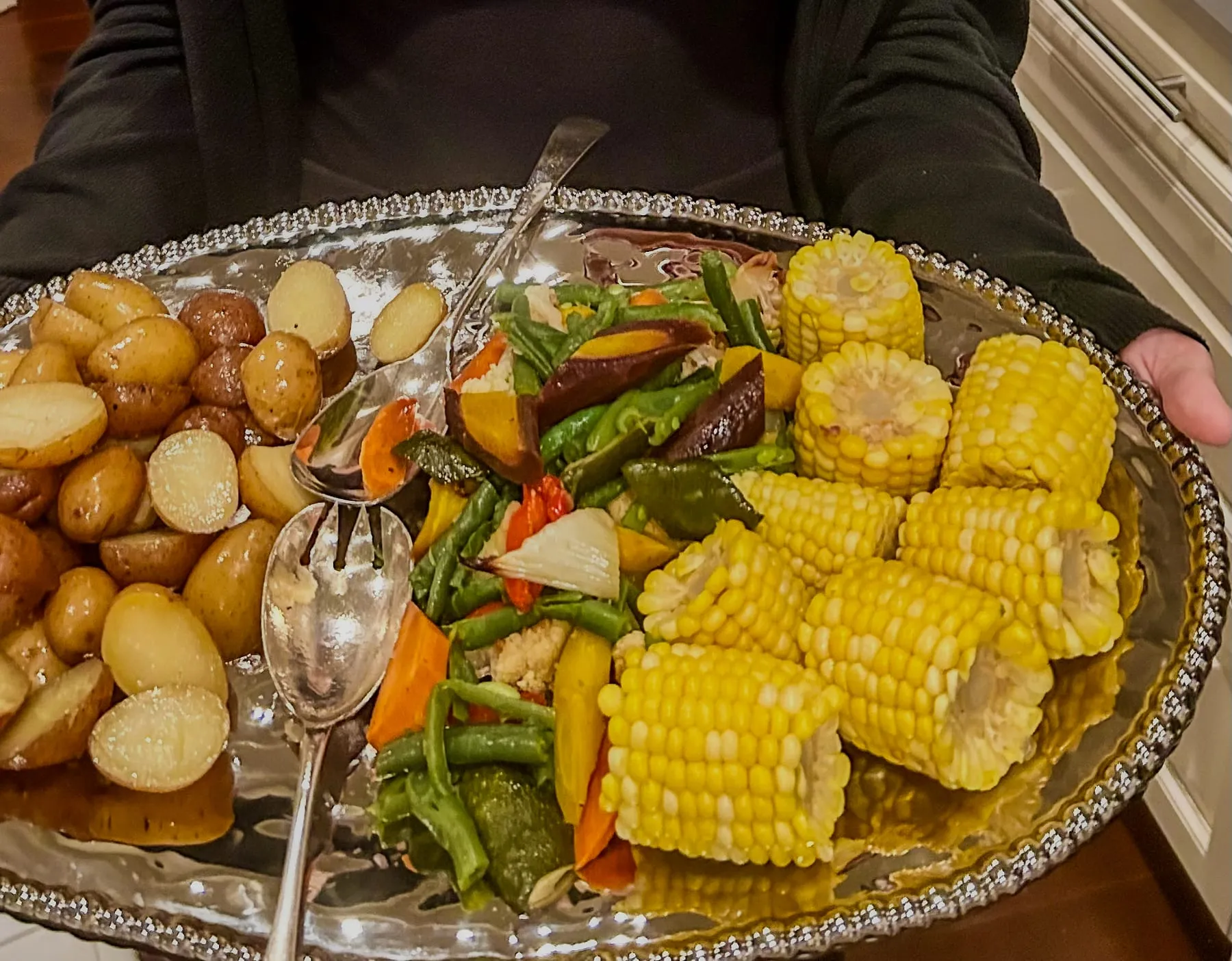 A dish plated for service