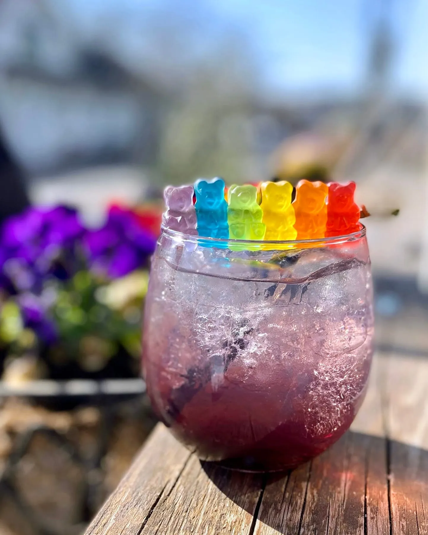 A cocktail garnished for a celebration