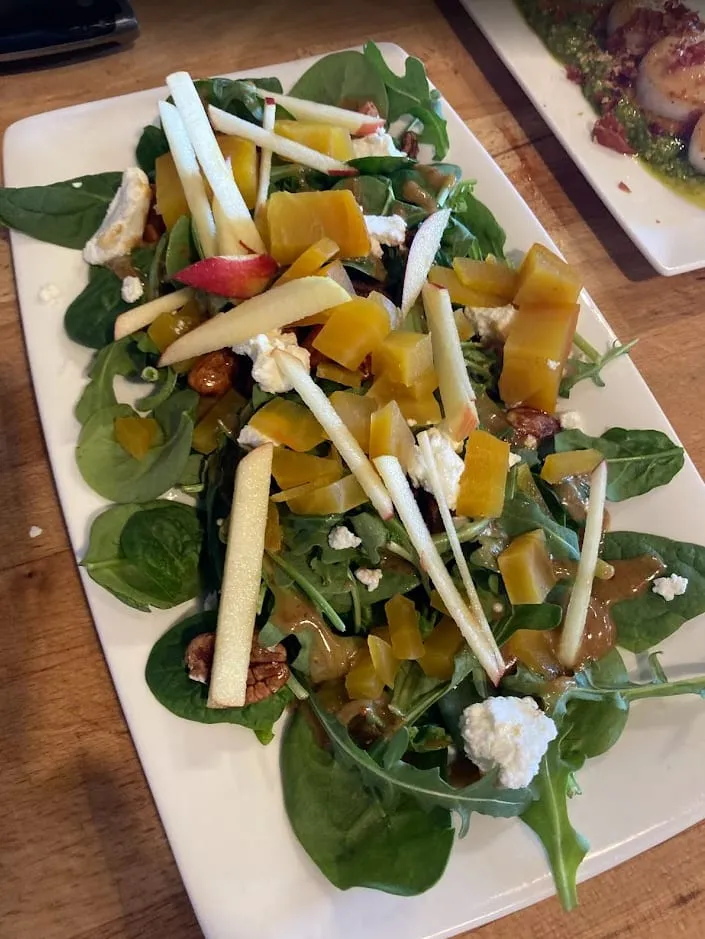 A dish plated for service