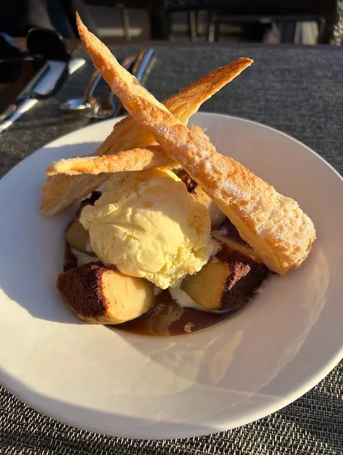 A dish plated for service